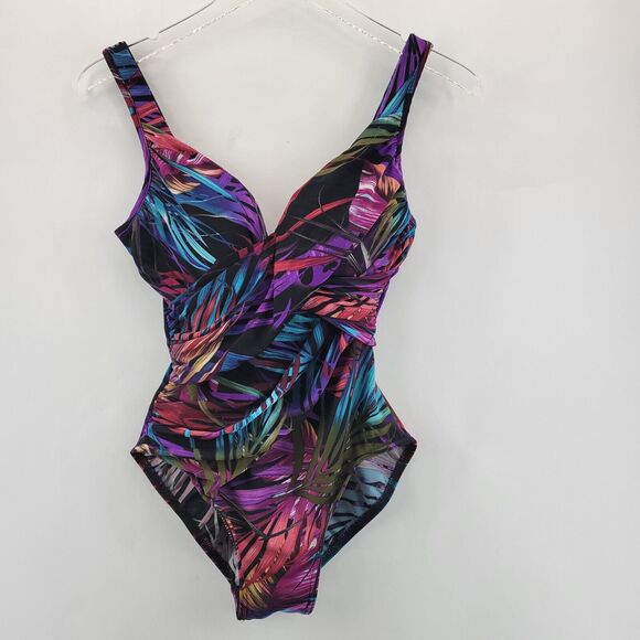 Miraclesuit One Piece Swimsuit Womens 8 Revele Jungle Pattern Colorful Underwire - Picture 3 of 9